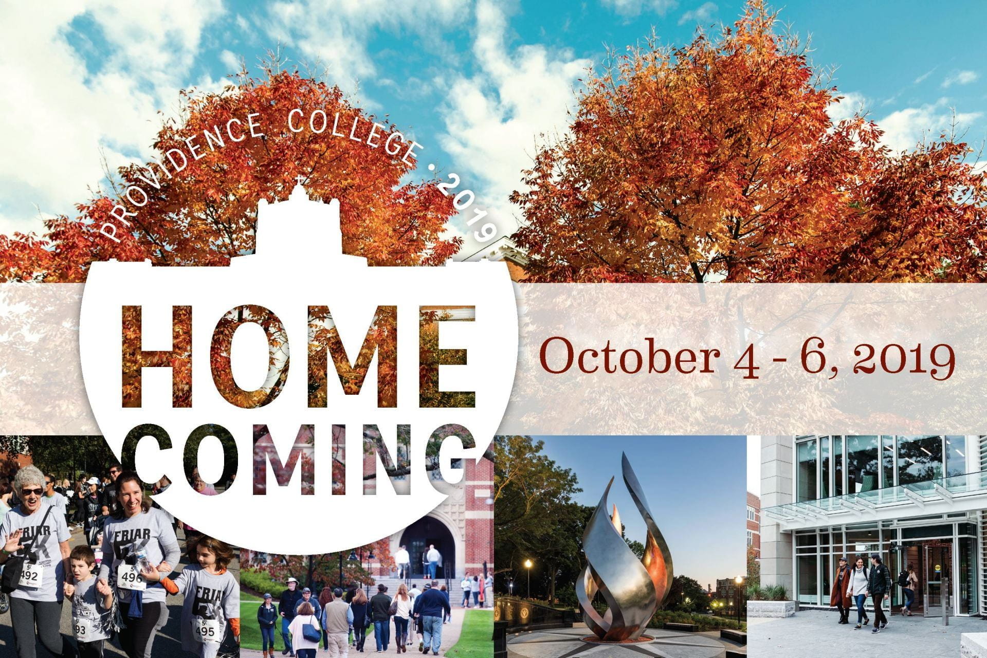 pc homecoming 2019 october 4-6 postcard image