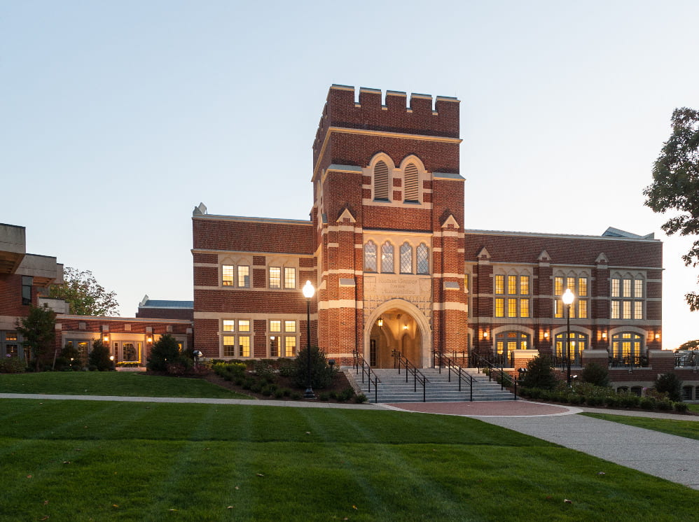 The Ruane Center for the Humanities at dusk
