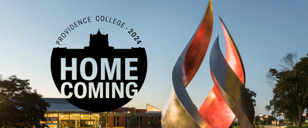 homecoming 2024 logo on torch image from campus